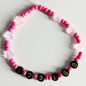 Taylor Swift Friendship Bracelet Eras Tour 123 LGB Lets Go B*tch Delicate Chant